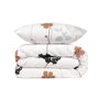 BigBuy Home Parure de couette 3 pièces Blanc-Gris-Noir-Brun (220 x 240 cm)