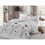 BigBuy Home Parure de couette 3 pièces Blanc-Gris-Noir-Brun (220 x 240 cm)