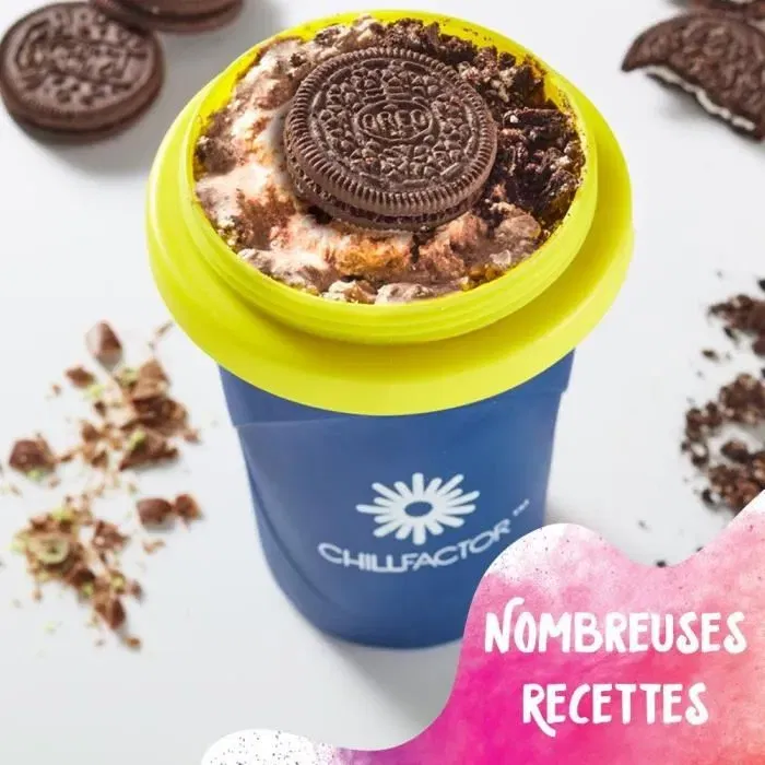 Chillfactor Mug à Granité Bandai avec Paille, Bleu Rose ou Vert Aléatoire - Poche Réfrigérante Incluse