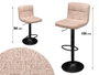 GIFTDECOR Tabouret Rembourré avec Dossier Marron