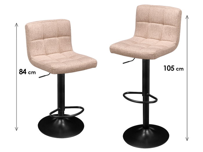 GIFTDECOR Tabouret Rembourré avec Dossier Marron GIFTDECOR Tabouret Rembourré avec Dossier Marron
