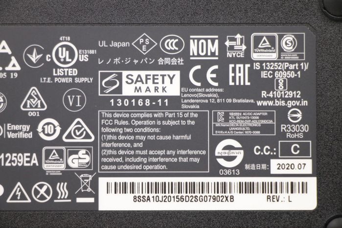 Lenovo Adaptateur secteur AC 170W avec entrée 100-240Vac, sortie 20V/8.5A, connecteur 3 broches, pour ThinkCentre et IdeaCentre