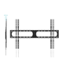 TooQ Support Mural Fixe pour TV VESA 300x200 à 1200x800 mm, Jusqu'à 140 Pouces, 125 kg, Acier Noir LP1401TF-B