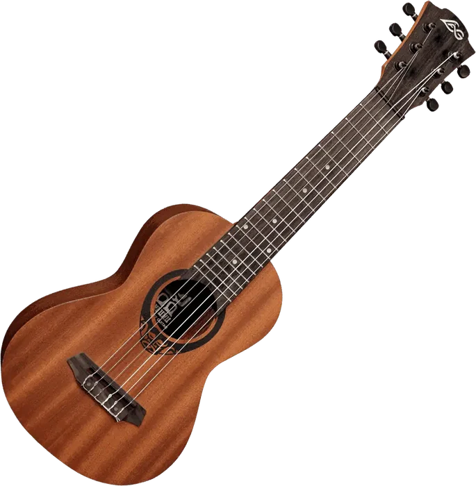 LAG Ukelele Tiki Uku Tenor en Sapelli avec Satiné - 432 mm - Étui Inclus