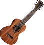 LAG Ukelele Tiki Uku Tenor en Sapelli avec Satiné - 432 mm - Étui Inclus