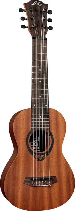 LAG Ukelele Tiki Uku Tenor en Sapelli avec Satiné - 432 mm - Étui Inclus