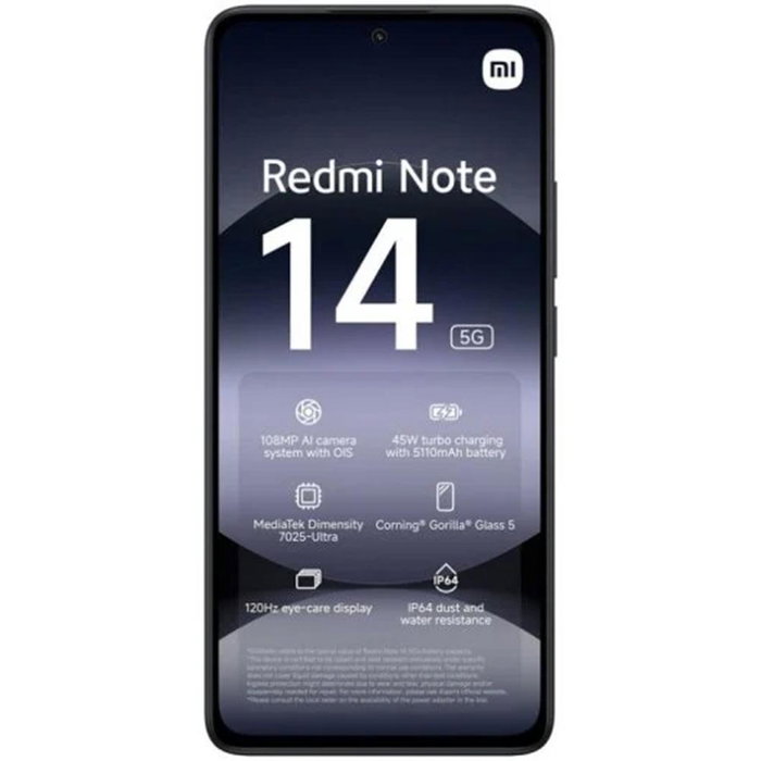 Xiaomi Redmi Note 14 5G - Smartphone débloqué 108 MP, écran AMOLED 6,67", 8 Go RAM, 256 Go, batterie 5110 mAh, charge rapide 45 W Xiaomi Redmi Note 14 5G - Smartphone débloqué 108 MP, écran AMOLED 6,67", 8 Go RAM, 256 Go, batterie 5110 mAh, charge rapide 45 W