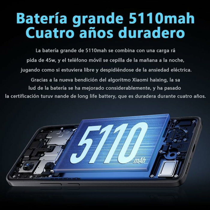 Smartphone Xiaomi Redmi Note 14 5G 6,67" Octa Core Mediatek Dimensity 7025 8 GB RAM 256 GB Noir