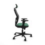 Piqueras y Crespo Chaise de Bureau avec Appui-tête 2D036N2 Vert émeraude
