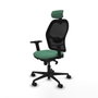 Piqueras y Crespo Chaise de Bureau avec Appui-tête 2D036N2 Vert émeraude