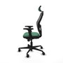 Piqueras y Crespo Chaise de Bureau avec Appui-tête 2D036N2 Vert émeraude
