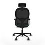 Piqueras y Crespo Chaise de Bureau avec Appui-tête 2D036N2 Vert émeraude