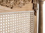 Tête de lit en teck massif avec panneau en canne tressée, style Louis XVI, dimensions 174 x 146 x 6 cm, finition naturelle rustique, GINER Y COLOMER