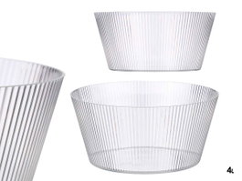 LEKNES Boîte de conservation transparente à rayures 4 L