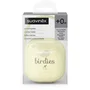 Suavinex Birdies Porte-sucette compact avec anse pour sac ou poussette, 2 sucettes, dès la naissance, beige