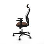 Piqueras y Crespo Chaise de Bureau 2D036G2 Blanc et Brun foncé