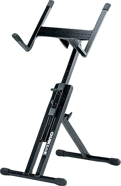 QUIKLOK Z-726 Expressor Support pour amplificateur réglable en hauteur 5 positions, noir, acier