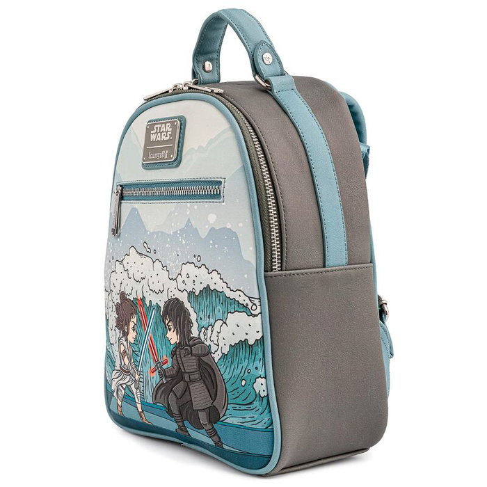 LOUNGEFLY - Sac à dos Star Wars Rey Kylo Ren 27 cm - Dimensions : 22.5 x 27.5 x 11.2 cm