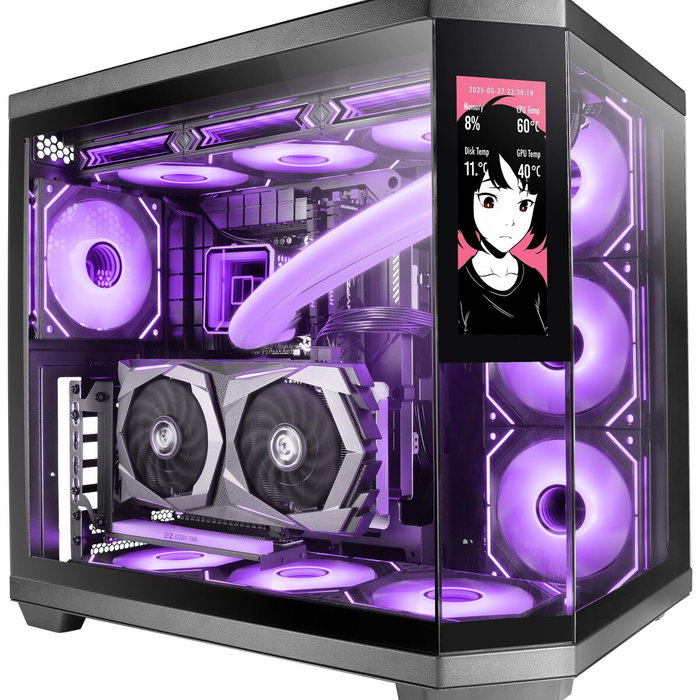 Mars Gaming MC3TCORELCD Boîtier ATX avec écran IPS 7,2 pouces