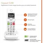 Gigaset Téléphone Fixe sans Fil E290 Duo Blanc - Grand Écran Rétroéclairé - Larges Touches - Audio Boost - Mode Jumbo