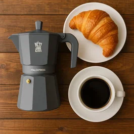 Pezzetti Italexpress Cafetière Italienne Aluminium Bleu 3 tasses