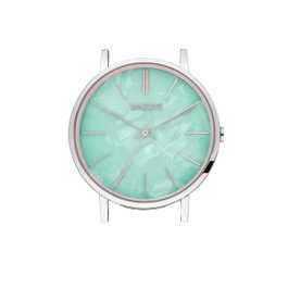 Watxandco WXCA3019 montre femme argentée avec cadran vert