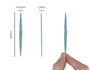 Innspiro Bâtonnets plats en bois bleu 65mm, 250 unités