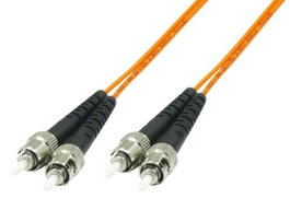 MicroConnect Câble à fibre optique OM1 Multimode Duplex ST-ST 2m Orange