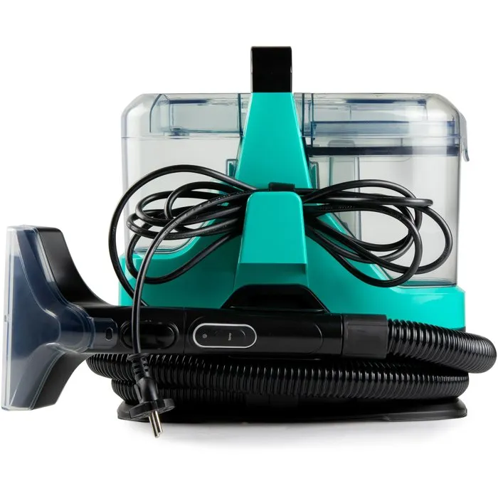 Domo DO250SC Nettoyeur Vapeur Détacheur, 600 W, 15000 Pa, Réservoir 1.3 L, Bleu/Noir, avec Brosse et Accessoires