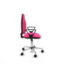 PIQUERAS Y CRESPO Chaise de bureau Algarra en similicuir rose avec piètement chromé
