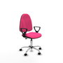 PIQUERAS Y CRESPO Chaise de bureau Algarra en similicuir rose avec piètement chromé