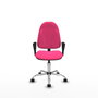 PIQUERAS Y CRESPO Chaise de bureau Algarra en similicuir rose avec piètement chromé