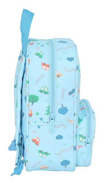 Safta Sac à dos de maternelle avec poche, motif Voitures, 22 x 27 x 10 cm