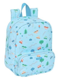 Safta Sac à dos de maternelle avec poche, motif Voitures, 22 x 27 x 10 cm