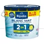 Ripolin - Peinture Murs et Plafonds 2 en 1 Blanc Mat Ultra-Couvrante avec Sous-Couche Intégrée - 10L + 2L Offerts