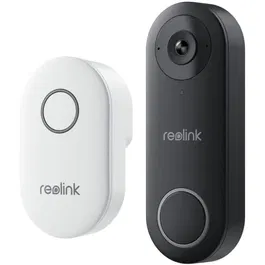 Reolink D340W - Caméra de surveillance WiFi intérieure/extérieure, 5MP, 180°, vision nocturne, audio bidirectionnel, compatible Google Assistant - Noir