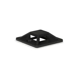 Lanview Supports de serre-câbles autocollants 25mm x 25mm, 50 pièces, Noir