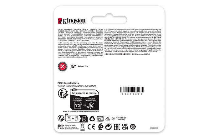 Kingston Carte SD Canvas React Plus 512 Go V60 Noir