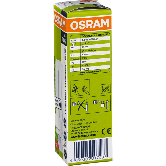 Osram DULUX D/E 10W/840 G24Q-1 FS1 Osram DULUX D/E 10W/840 G24Q-1 FS1