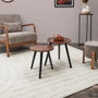 Home Deco Factory Ensemble de 2 Tables Nido Rondes en Acacia Rouge