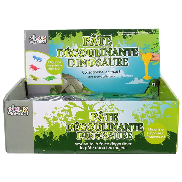 Jeux 2 momes Slime avec figurine de dinosaure