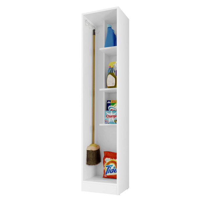 Armoire à balai Alexandra House Living Blanc Bois MDP 35 x 170 x 32 cm 1 porte Réversible