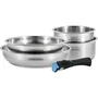 Arthur Martin AM2189 Batterie de cuisine induction 5 pièces en acier inoxydable 18/10 avec casserole graduée et poignées amovibles - Poêles 22 et 26 cm, casseroles 16 et 18 cm