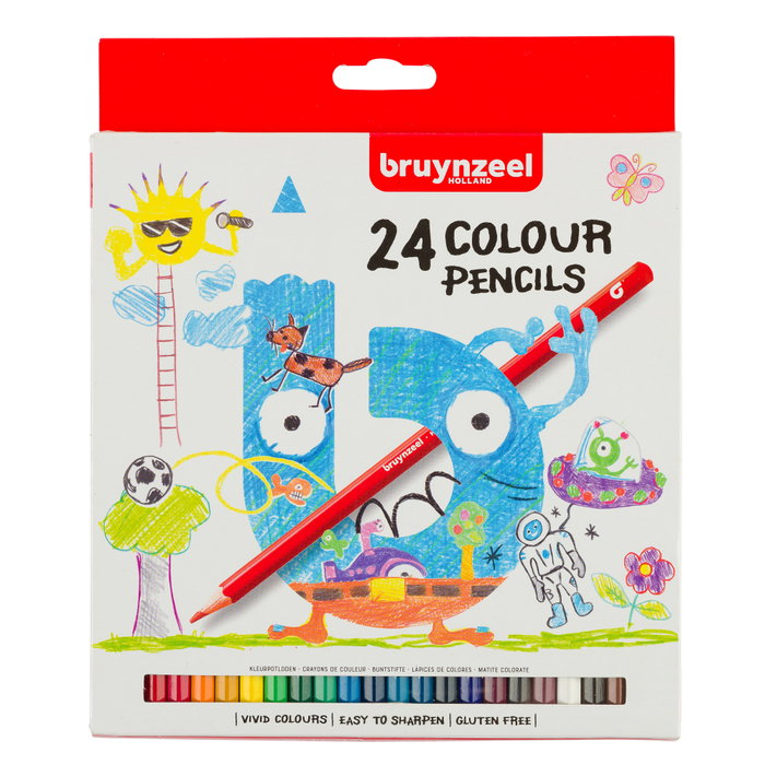 Bruynzeel Étui de 24 crayons de couleur Kids Bruynzeel Étui de 24 crayons de couleur Kids