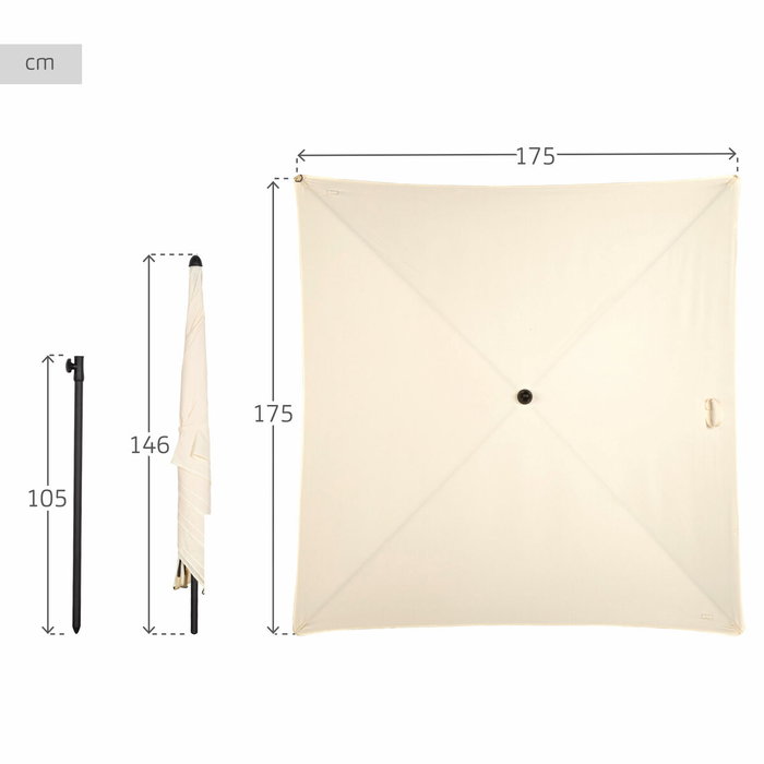 Aktive Parapluie Beige 175 x 240 x 175 cm