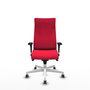 Piqueras Y Crespo Fauteuil Albacete Rouge avec Mécanisme Synchrone et Base Blanche
