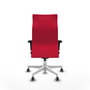 Piqueras Y Crespo Fauteuil Albacete Rouge avec Mécanisme Synchrone et Base Blanche