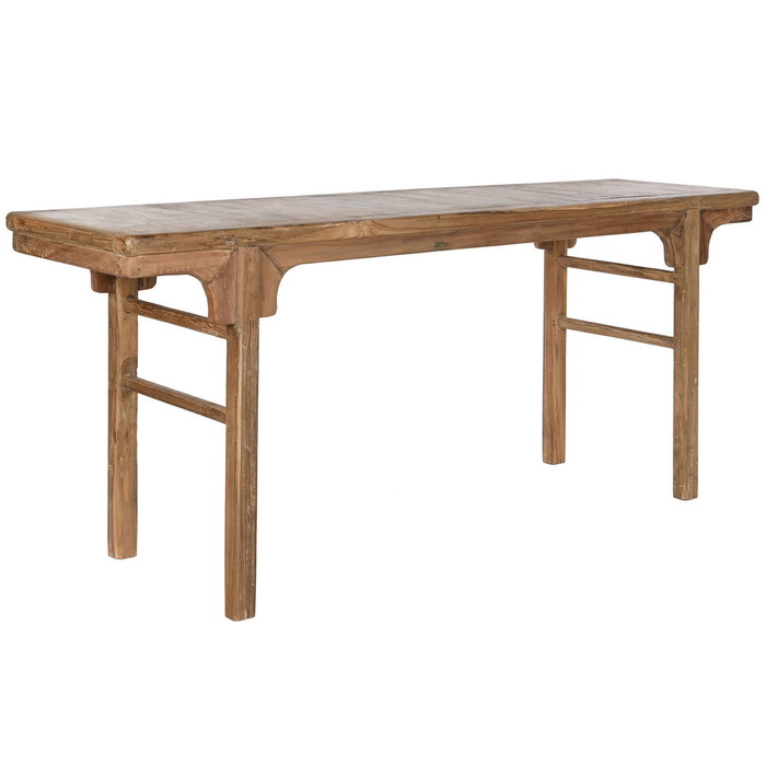 Home ESPRIT Table d'appoint Brun foncé bois de teck 195 x 50 x 82 cm Home ESPRIT Table d'appoint Brun foncé bois de teck 195 x 50 x 82 cm