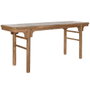 Home ESPRIT Table d'appoint Brun foncé bois de teck 195 x 50 x 82 cm
