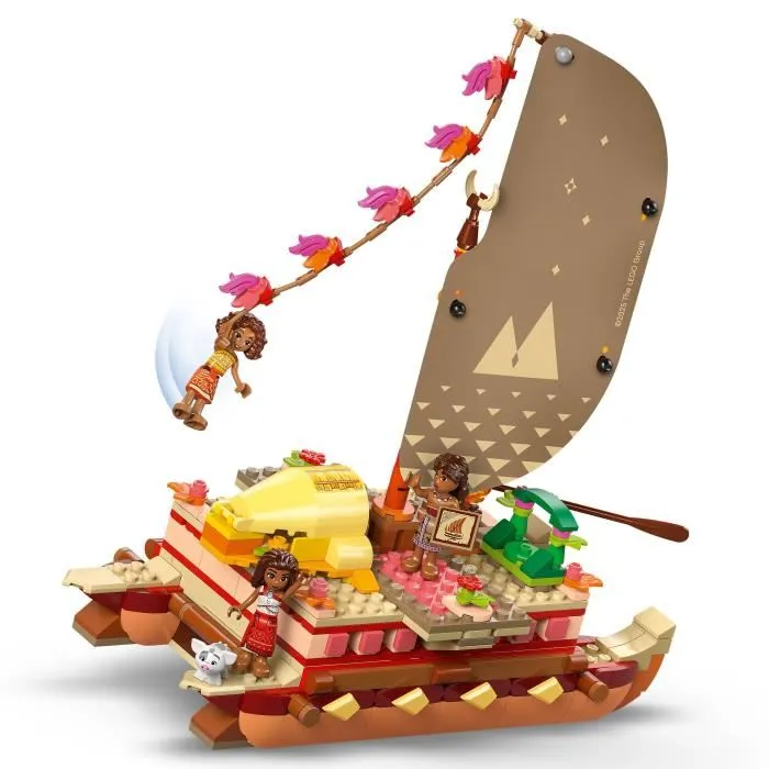 Lego Disney 43270 Bateau d'Aventure de Vaiana - Jeu de Construction pour Enfants de 6 Ans avec Coque Double et 3 Mini-Poupées